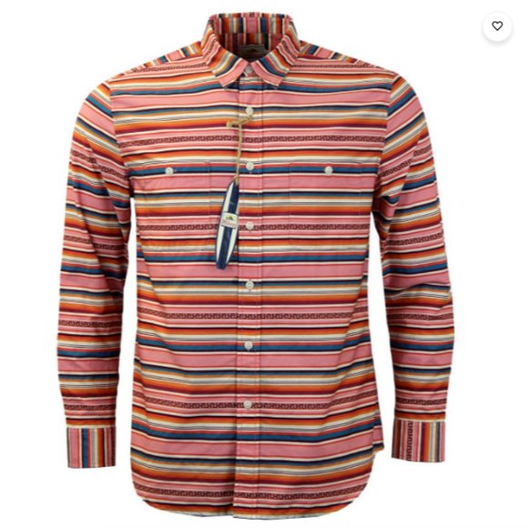 Pendleton Serape Surf Stripe Retro Inspired 60s Board Shirt Button Down - Picture 1 of 11